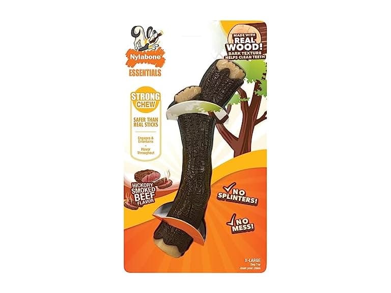 Nylabone Real Wood Stick Strong Dog Stick Chew Toy - Image 1