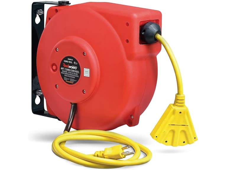 ReelWorks 40' 12AWG Retractable Extension Cord Reel - Image 1