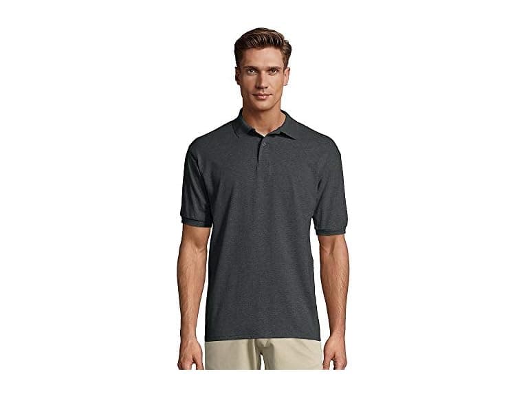 Hanes Men (L) Adult EcoSmart® Knit Polo Jersey - Image 1