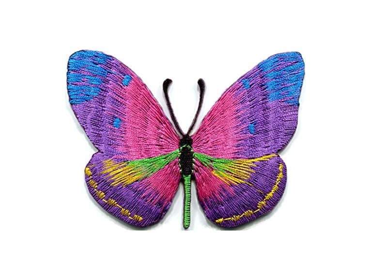 Boho Butterfly Iron-On Embroidered Patch - Image 1