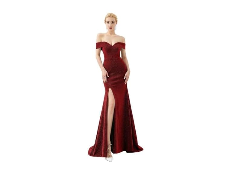 LanierWedding Women (14) Off Shoulder Long Dress - Image 1