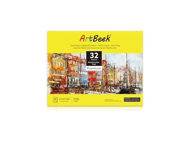 ArtBeek Watercolor Paper Block 11x14" 32Sht - Image 1