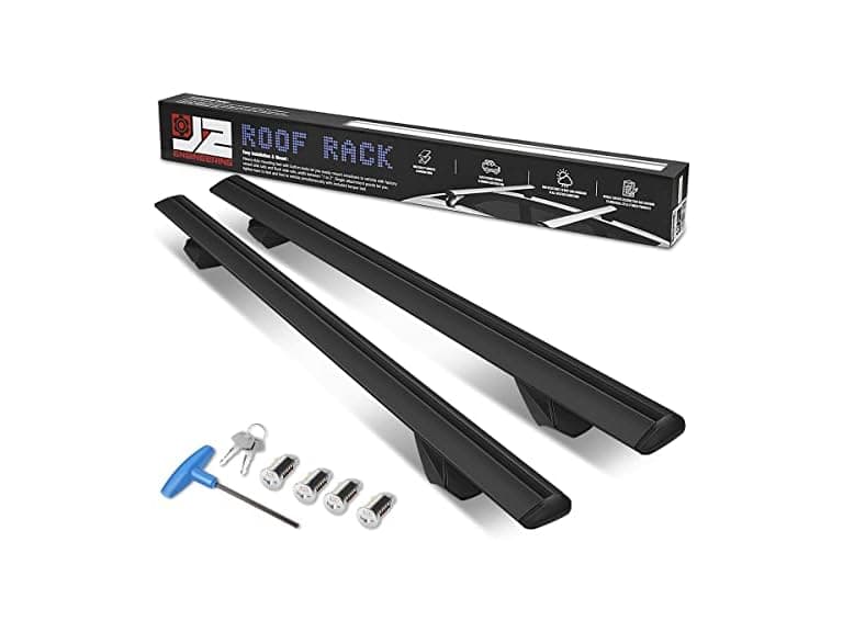 J2 Engineering J2-RR-135-BK Pair of 55" Aluminum Roof Rack Cross Bars - Image 1