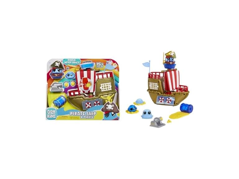 DohKins Pirate Ship Playset & Pirate - Dough Never Dries - Image 1