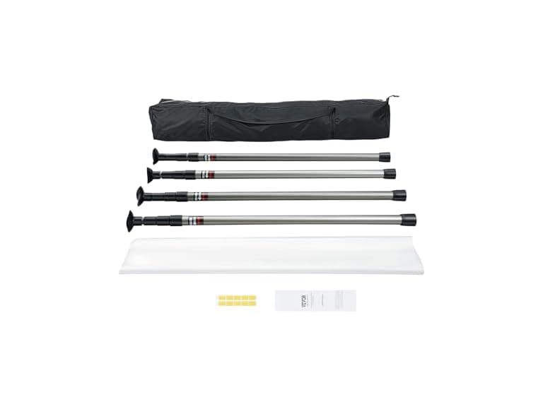Dust Barrier Poles, Carry Bag, 10 Ft Poles with - Image 1
