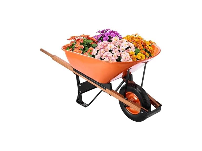 VEVOR Wheelbarrow Cart, 6 Cu. Ft. - Image 1
