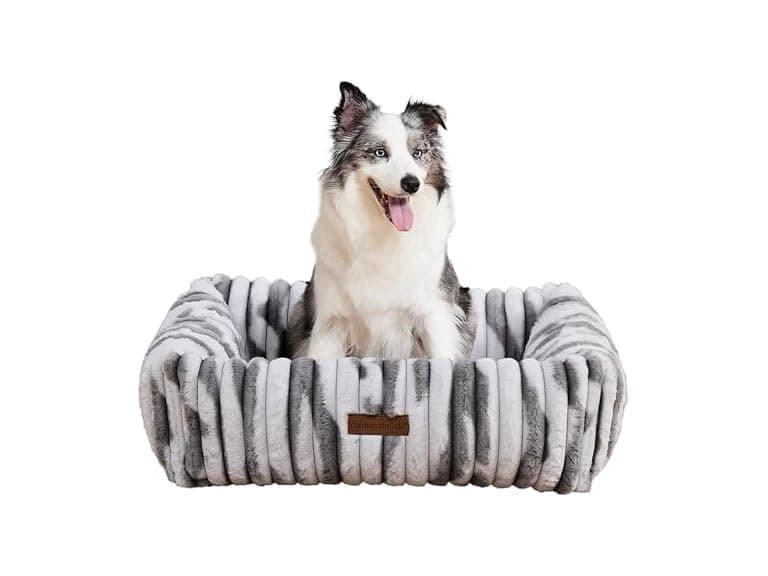 Modern Threads Ribbed Plush Two-Tone Cuddler Silver - Image 1