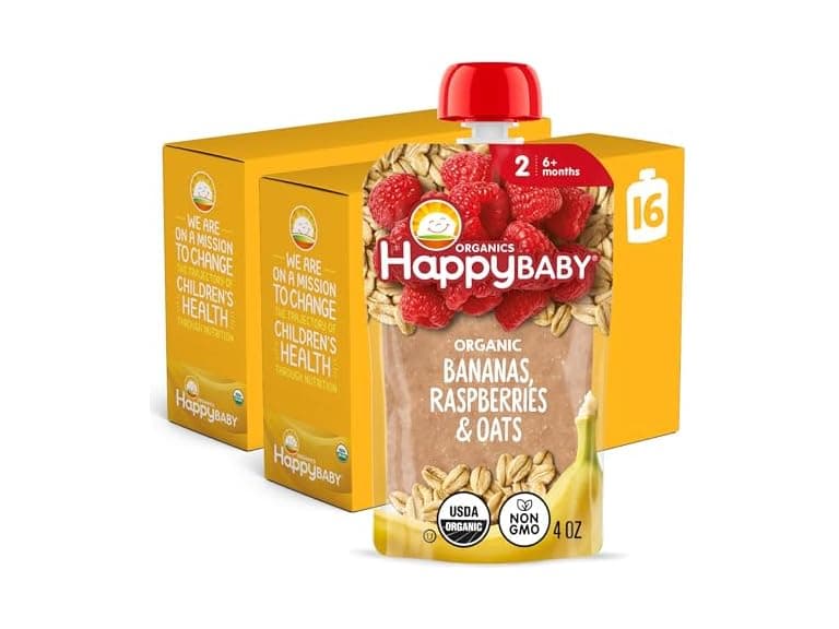 16PK Organics Food Pouches Bananas & Raspberries - Image 1