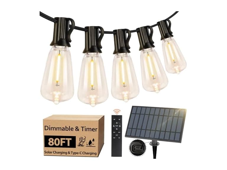 Bosceos 80FT Solar String Lights - Image 1