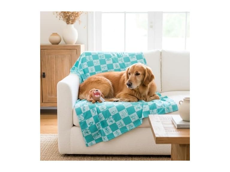 Looney Tunes Tasmanian Devil Pet Throw & Squeaky Pillow Set - Image 1