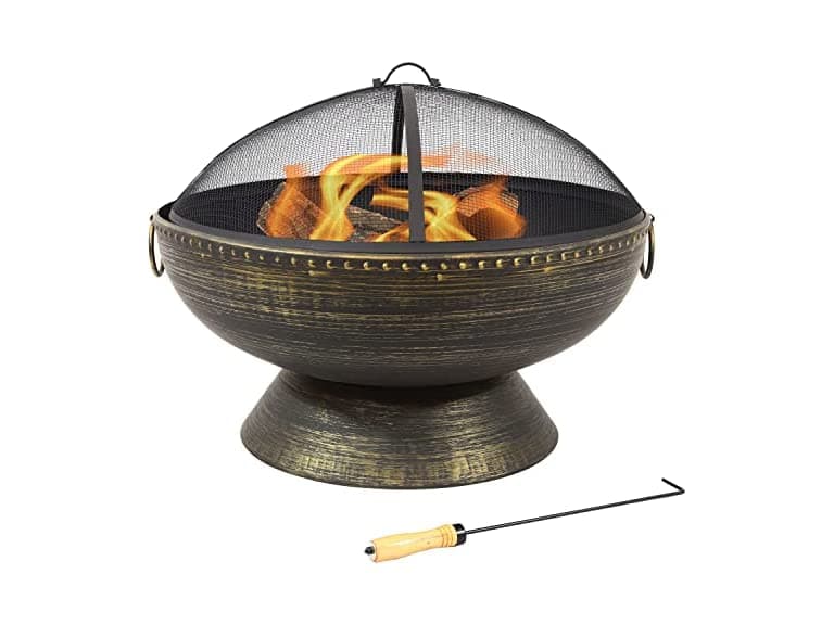 Sunnydaze 30" Fire Bowl Fire Pit w/ Handles - Image 1