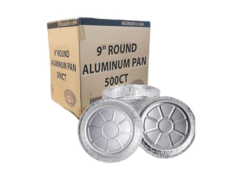 VeZee 9 Inch Round Aluminum Foil Pan Wit - Image 1