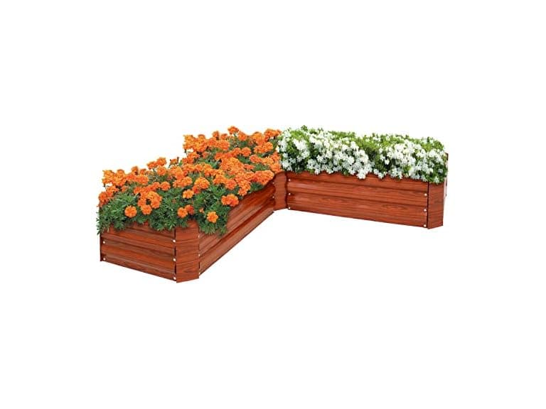 Sunnydaze L-Shaped Raised Garden Bed - Image 1