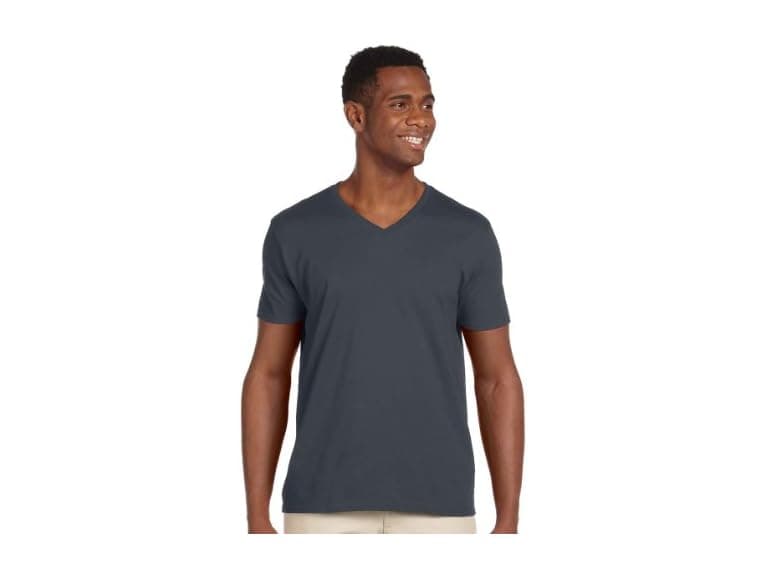 Gildan Men (L) Softstyle Preshrunk V-Neck T-Shirt - Image 1