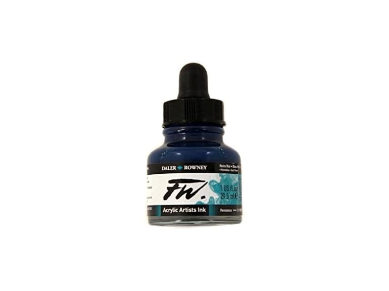 Daler Rowney FW Artists Acrylic Ink 29.5 ML-Marine Blue - Image 1