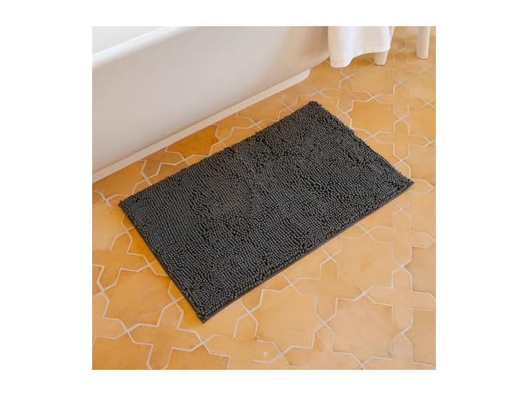 Highly Absorbent Bath Rug - Elegant Gray - Image 1