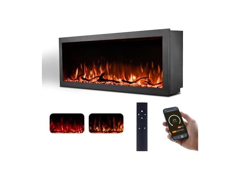 Tuan 50 Inch Linear Electric Fireplace - Image 1
