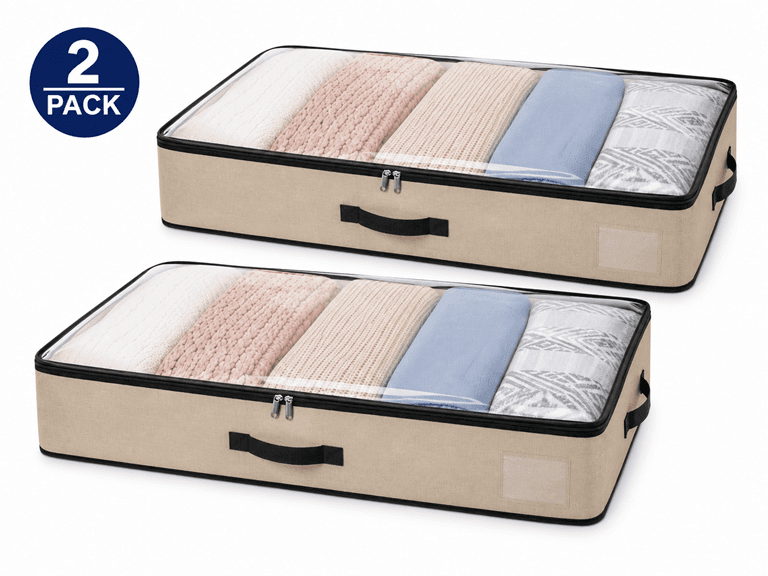 2 Pack Under-the-Bed Storage Bags - Image 1
