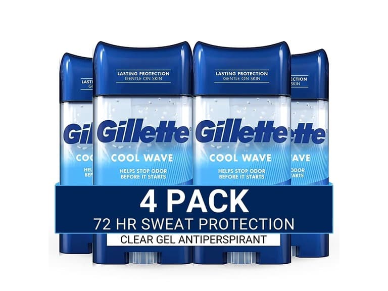 Gillette Deodorant for Men, Clear Gel (Pack of 4) - Image 1
