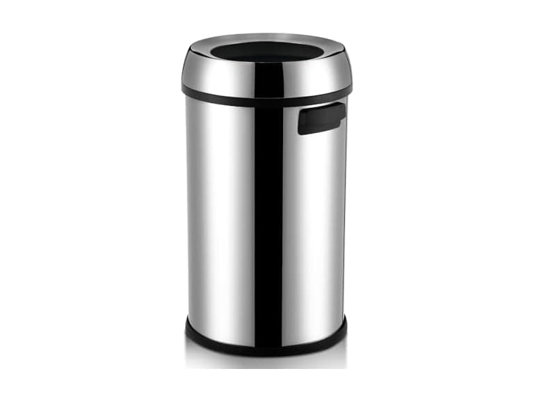 Takywep 17 Gallon Stainless Steel Open Top Trash Can,65 Liter - Image 1