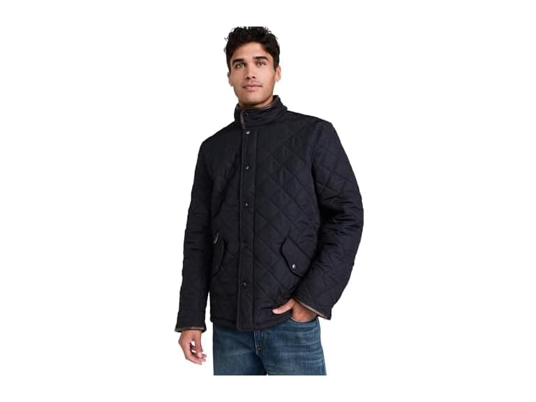 Barbour Men's Powell Quilted Jacket, Nav - Image 1