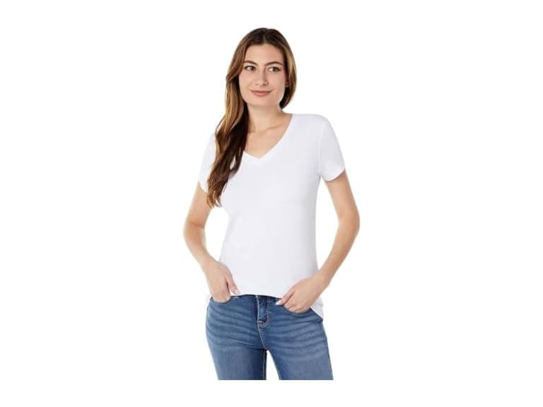 U.s. Polo Assn. Women (L) Stretch V-neck Tee - Image 1