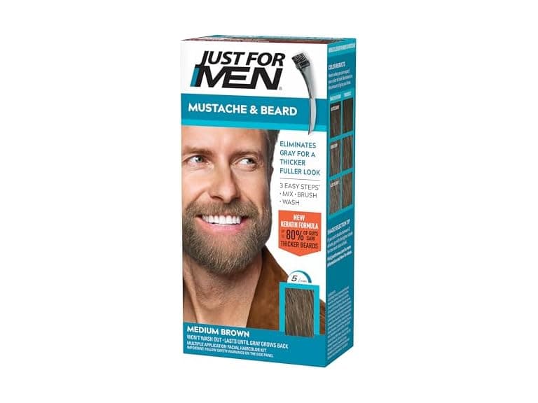 Just For Men Mustache & Beard Medium Brown - Image 1