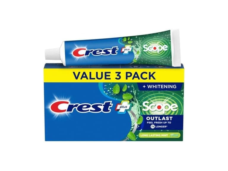 3ct Crest Complete Whitening + Scope, Mint Toothpaste - Image 1