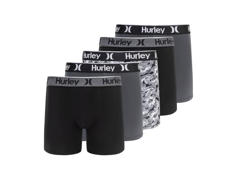 Hurley Men's 5 Pack Printed Boxer Briefs - Image 1