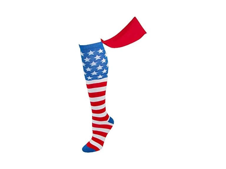 Bioworld American Flag Cape Socks Knee Hi - Image 1