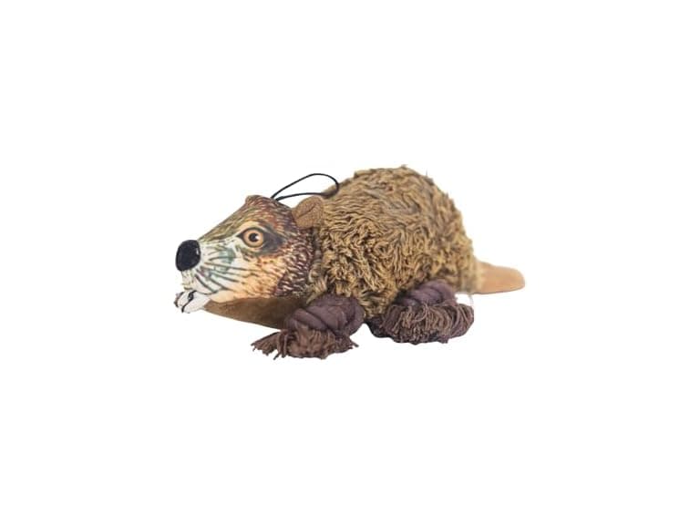 Ropers Beaver Plush Dog Rope Pull Chew Tug Toy - Image 1