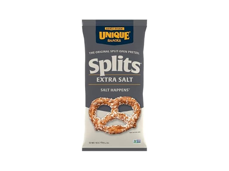 1PK Unique Snacks Extra Salt Splits Pretzels - Image 1