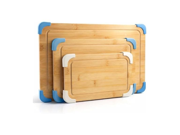 COOK WITH COLOR Non-Slip Cutting Board Set Light Blue - Image 1