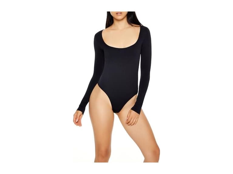 Forever 21 (L) Seamless Long-sleeve Bodysuit - Image 1