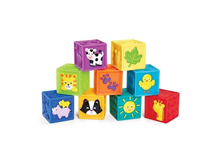 Earlyears Squeak 'n Stack Blocks Baby Toy - Image 1