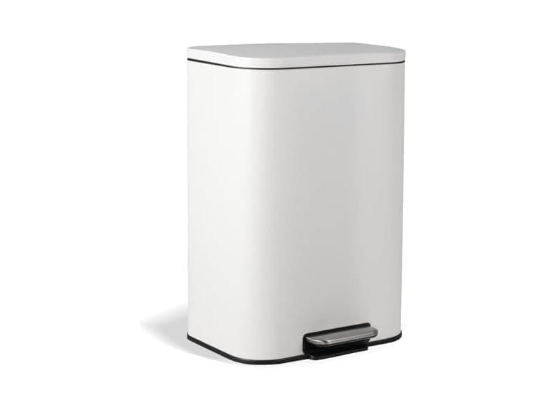 13.2 Gallon / 50 LTrash Can, Stainless Steel Step-on Garbage Can - Image 1