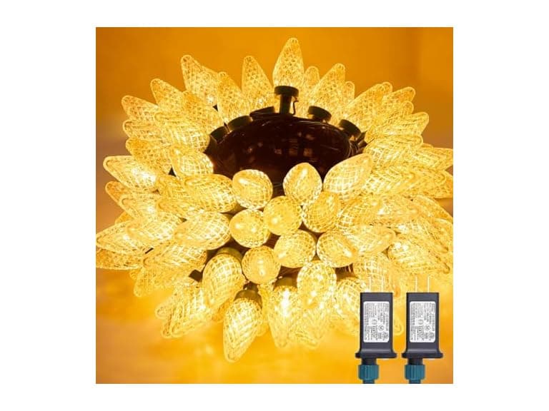 Brightown C9 Christmas Lights Outdoor 2 Pack - Total 162 FT 200 LED - Image 1