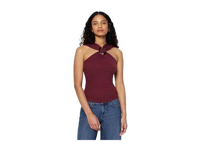 Amazon Essentials Women Slim-fit Ribbed Halter Top - Image 1
