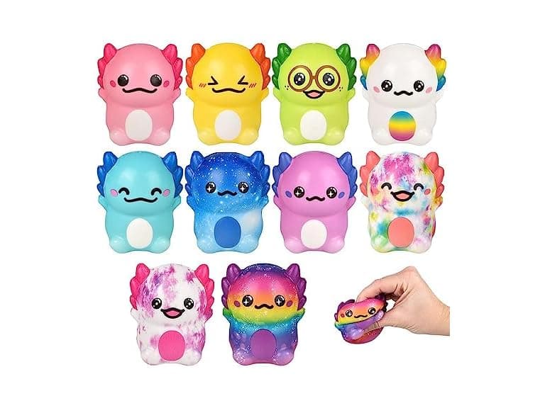 Rhode Island Novelty Squish Axolotl 3.25" 12 Pack - Image 1