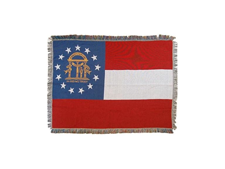 Georgia Flag Tapestry Throw Blanket - Image 1
