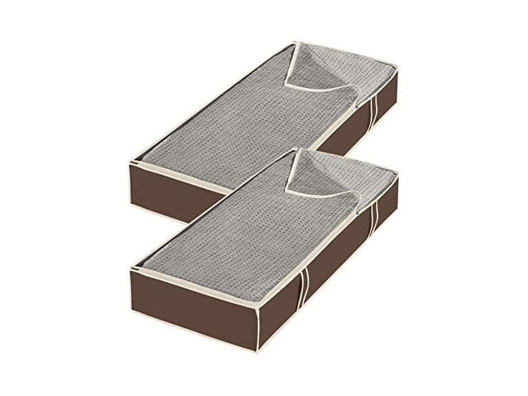 Whitmor Zippered Underbed Bags Java Set of 2 - Image 1
