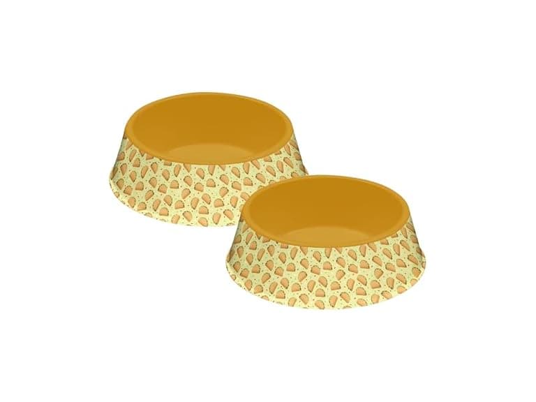Fun Food Melamine Taco Pet Bowl - Large - 6 Cups Set of 2 - Image 1