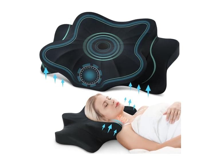 DONAMA Cervical Pillow for Neck, Black - Image 1