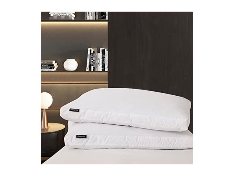 Beautyrest Microfiber Medium Firm Bed Pillows 2-Inch Gusset Feather Down Pillow-Jumbo Size(Set of 2 Pack) (Open Box) - Image 1