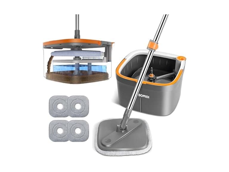 BOMIDI Mop and Bucket Set, Spin Mop - Image 1