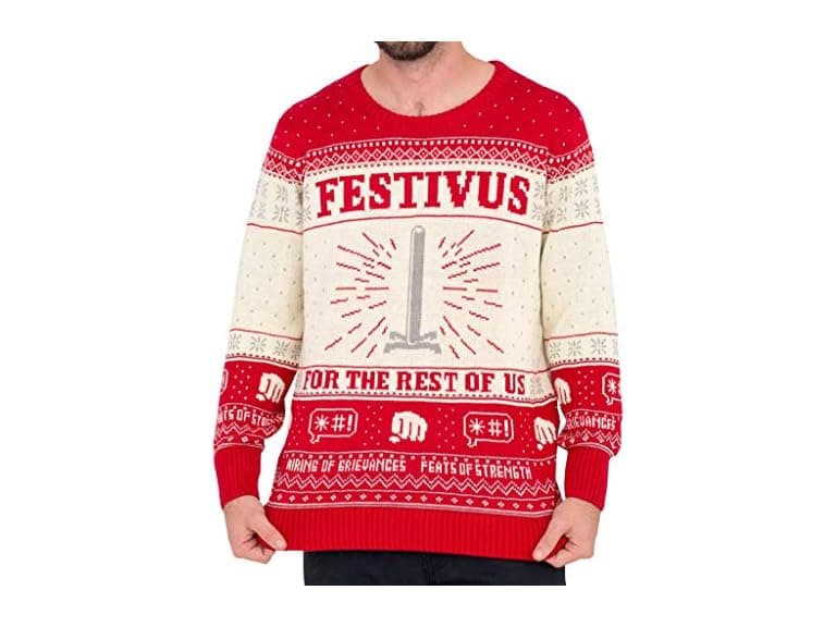 Seinfeld (L) Festivus Rest Us Pole Ugly Sweater - Image 1