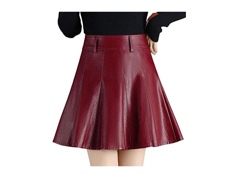 Chouyatou Women (M) Casual Side Zipper Faux Skirts - Image 1