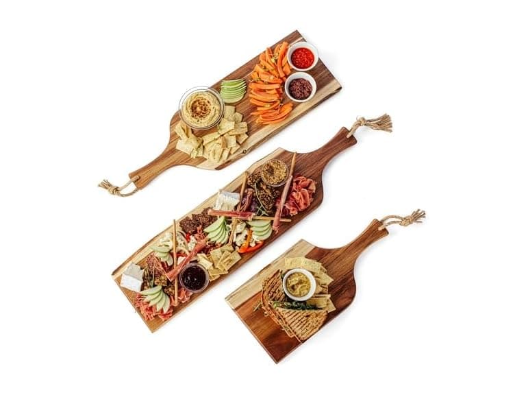 PICNIC TIME Artisan Set of 3 Acacia Charcuterie Board - Image 1