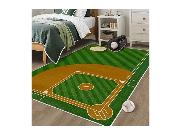 Kacvtuy Baseball Rug 5x7 - Image 1