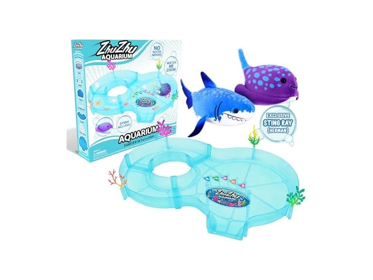 ZhuZhu Aquarium Starter Set with 2 Motorized Fish - Image 1
